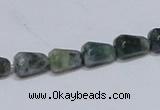 CAB424 15.5 inches 7*10mm faceted teardrop moss agate gemstone beads