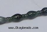 CAB425 15.5 inches 8*16mm vase-shaped moss agate gemstone beads