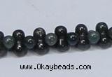 CAB427 15.5 inches 6*12mm bone-shaped moss agate gemstone beads