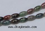 CAB438 15.5 inches 5*8mm rice indian agate gemstone beads wholesale