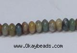 CAB440 15.5 inches 4*8mm rondelle indian agate gemstone beads