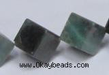 CAB443 15.5 inches 14*14mm inclined cube indian agate gemstone beads