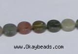 CAB455 15.5 inches 10mm coin indian agate gemstone beads wholesale