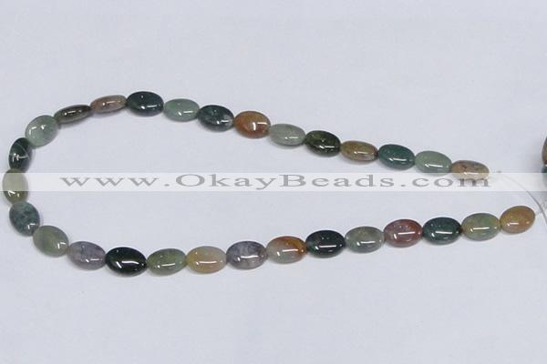 CAB457 15.5 inches 10*14mm oval indian agate gemstone beads wholesale