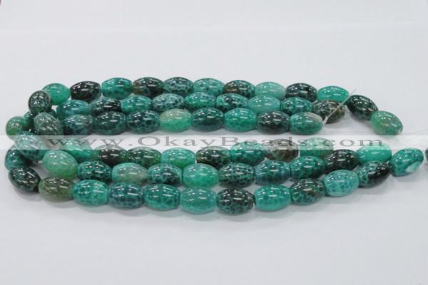 CAB52 15.5 inches 13*18mm egg-shaped peafowl agate gemstone beads