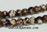 CAB609 15.5 inches 8mm round leopard skin agate beads wholesale