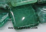 CAB61 15.5 inches 28*28mm square peafowl agate gemstone beads