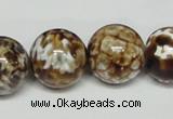 CAB614 15.5 inches 18mm round leopard skin agate beads wholesale