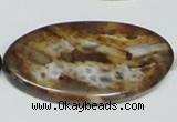 CAB632 15.5 inches 25*50mm oval leopard skin agate beads wholesale