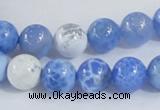 CAB646 15.5 inches 10mm round fire crackle agate beads wholesale