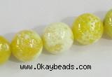 CAB662 15.5 inches 14mm round fire crackle agate beads wholesale