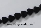 CAB774 15.5 inches 8*8mm triangle black agate gemstone beads