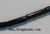 CAB823 15.5 inches 6*20mm column black agate gemstone beads