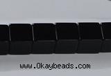 CAB836 15.5 inches 12*12mm cube black agate gemstone beads wholesale