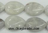 CAB909 15.5 inches 18*25mm flat teardrop natural crazy agate beads