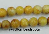 CAB935 15.5 inches 10mm round yellow crazy lace agate beads wholesale