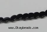 CAB980 15.5 inches 8mm flat round black agate gemstone beads wholesale