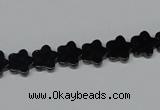 CAB987 15.5 inches 8*8mm star black agate gemstone beads wholesale