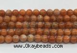 CABS07 15 inches 8mm round orange calcite gemstone beads wholesale