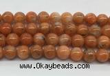 CABS09 15 inches 12mm round orange calcite gemstone beads wholesale