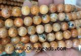 CABS17 15 inches 10mm round orange calcite gemstone beads wholesale