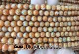 CABS20 15 inches 6mm round orange calcite gemstone beads wholesale