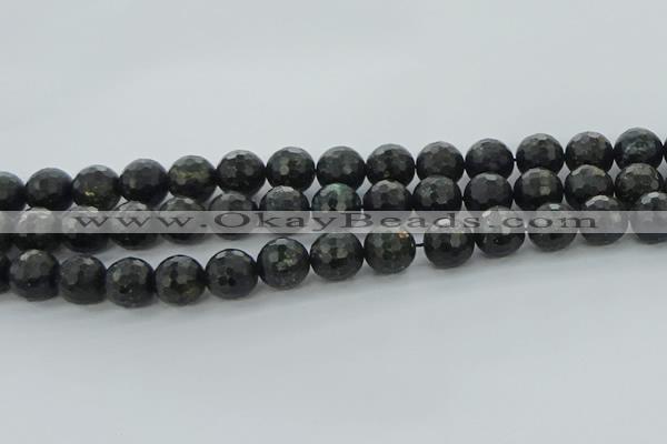 CAE38 15.5 inches 12mm faceted round astrophyllite beads wholesale