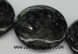 CAE52 15.5 inches 40mm flat round astrophyllite beads wholesale