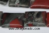 CAF02 15.5 inches 18*25mm rectangle African bloodstone beads