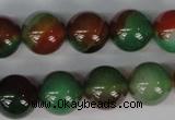 CAG1003 15.5 inches 14mm round rainbow agate beads wholesale