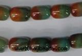 CAG1014 15.5 inches 12*14mm drum rainbow agate beads wholesale