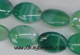 CAG1265 15.5 inches 13*18mm oval line agate gemstone beads