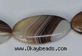 CAG1321 15.5 inches 20*38mm marquise line agate gemstone beads