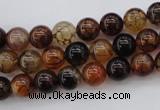 CAG1440 15.5 inches 8mm round dragon veins agate beads