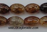 CAG1453 15.5 inches 13*18mm rice dragon veins agate beads