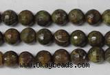 CAG1506 15.5 inches 8mm faceted round fire crackle agate beads