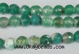 CAG1509 15.5 inches 8mm faceted round fire crackle agate beads