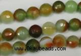 CAG1513 15.5 inches 8mm faceted round fire crackle agate beads