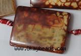 CAG1587 15.5 inches 30*40mm rectangle fire crackle agate beads