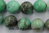 CAG1600 15.5 inches 16mm round green grass agate gemstone beads