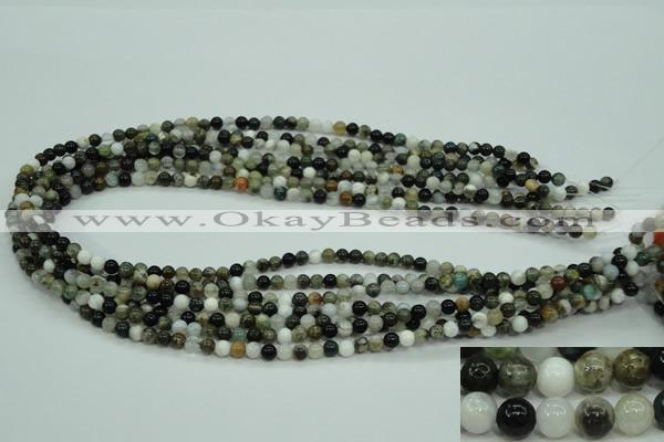 CAG1684 15.5 inches 4mm round ocean agate beads wholesale