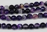 CAG2094 15.5 inches 6mm faceted round purple line agate beads