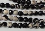 CAG2241 15.5 inches 6mm faceted round fire crackle agate beads