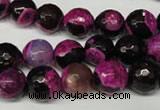 CAG2263 15.5 inches 10mm faceted round fire crackle agate beads