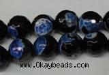 CAG2277 15.5 inches 18mm faceted round fire crackle agate beads