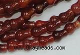 CAG232 15.5 inches 8*12mm pear-shaped red agate gemstone beads