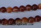 CAG2322 15.5 inches 8mmround red line agate beads wholesale