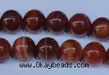 CAG2323 15.5 inches 10mmround red line agate beads wholesale