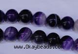 CAG2332 15.5 inches 8mm round violet line agate beads wholesale