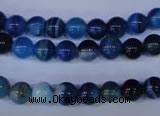 CAG2341 15.5 inches 6mm round blue line agate beads wholesale